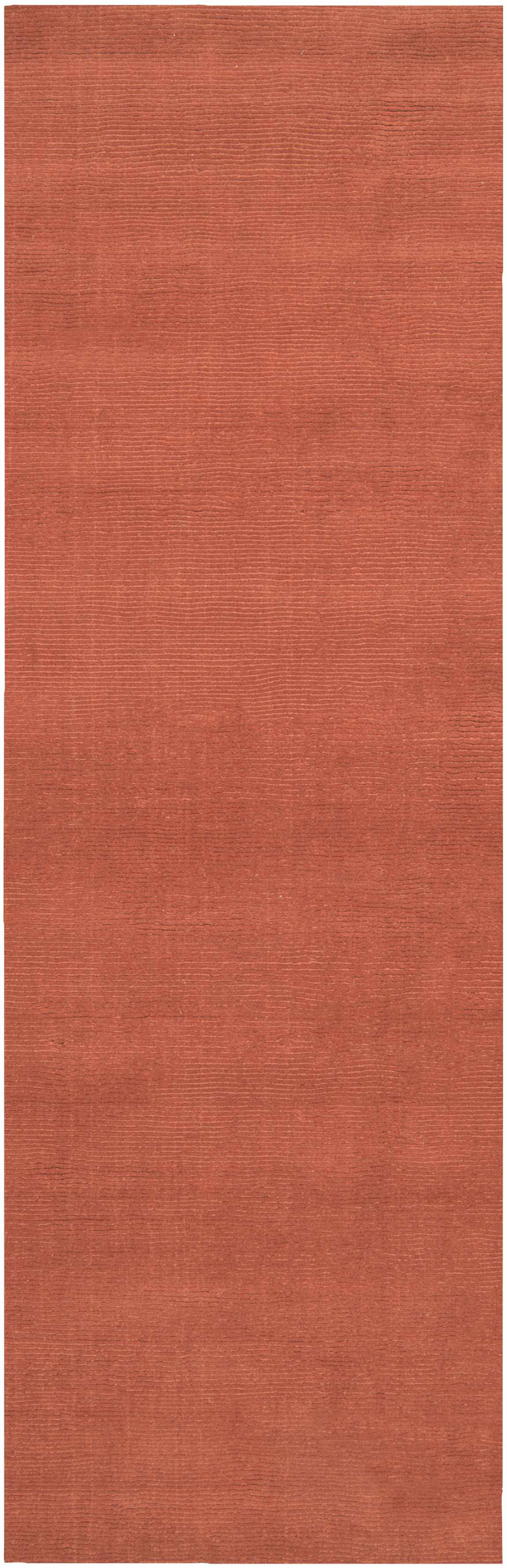Brockton Solid Orange Wool Rug
