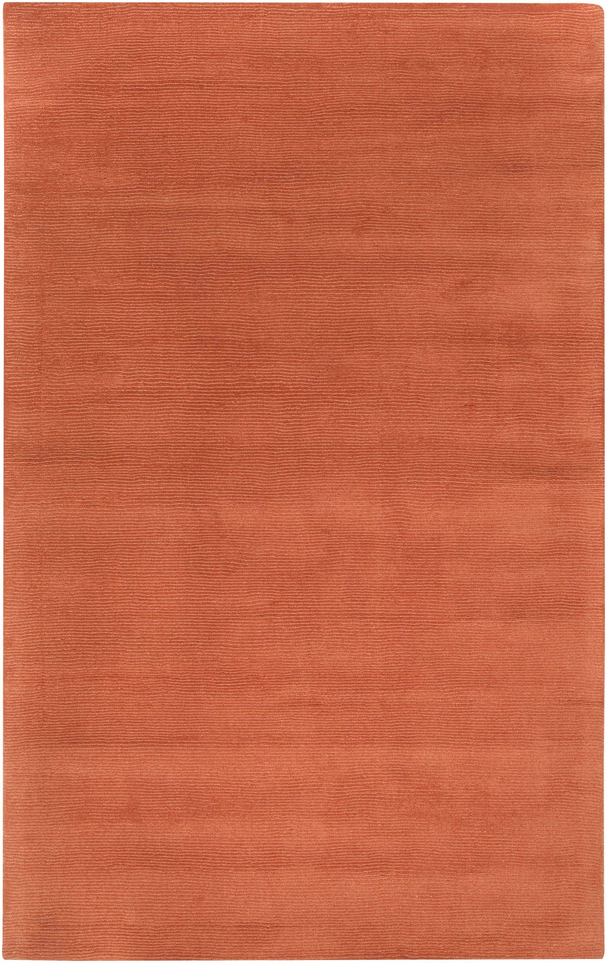 Brockton Solid Orange Wool Rug