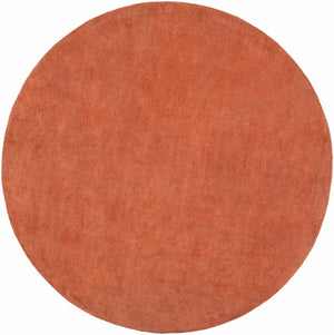 Brockton Solid Orange Wool Rug