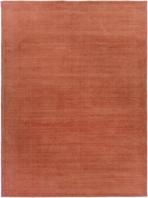 Brockton Solid Orange Wool Rug