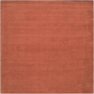 Brockton Solid Orange Wool Rug