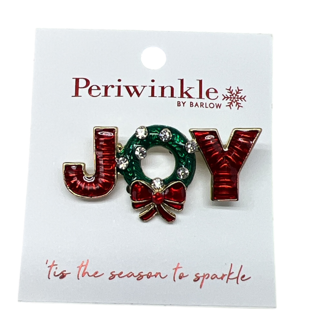 Joyful Wreath Crystal Pin