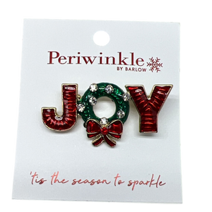 Joyful Wreath Crystal Pin