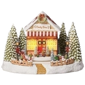 Musical Animated Lighted Candy Store – 8 Inch