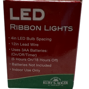 20-Light Battery-Operated Ribbon Lights - Gold
