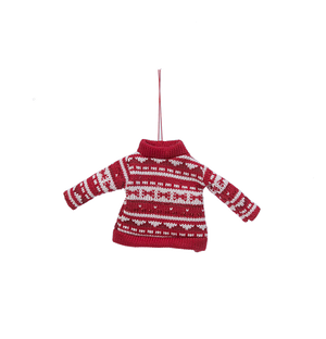 Fabric Cozy Knit Sweater Ornament -