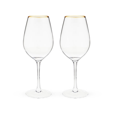 Gilded-stemmed-wine-glass-set-by-twine-Wine-Glasses