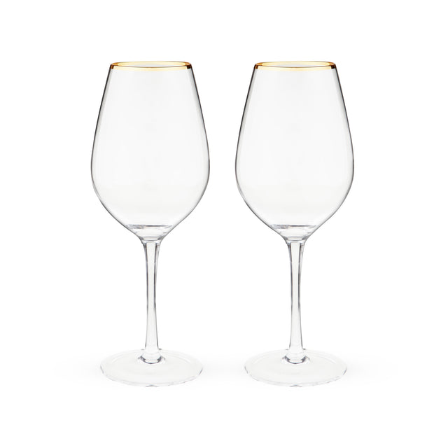 Gilded-stemmed-wine-glass-set-by-twine-Wine-Glasses