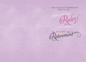 Retirement Rules Retirement Card