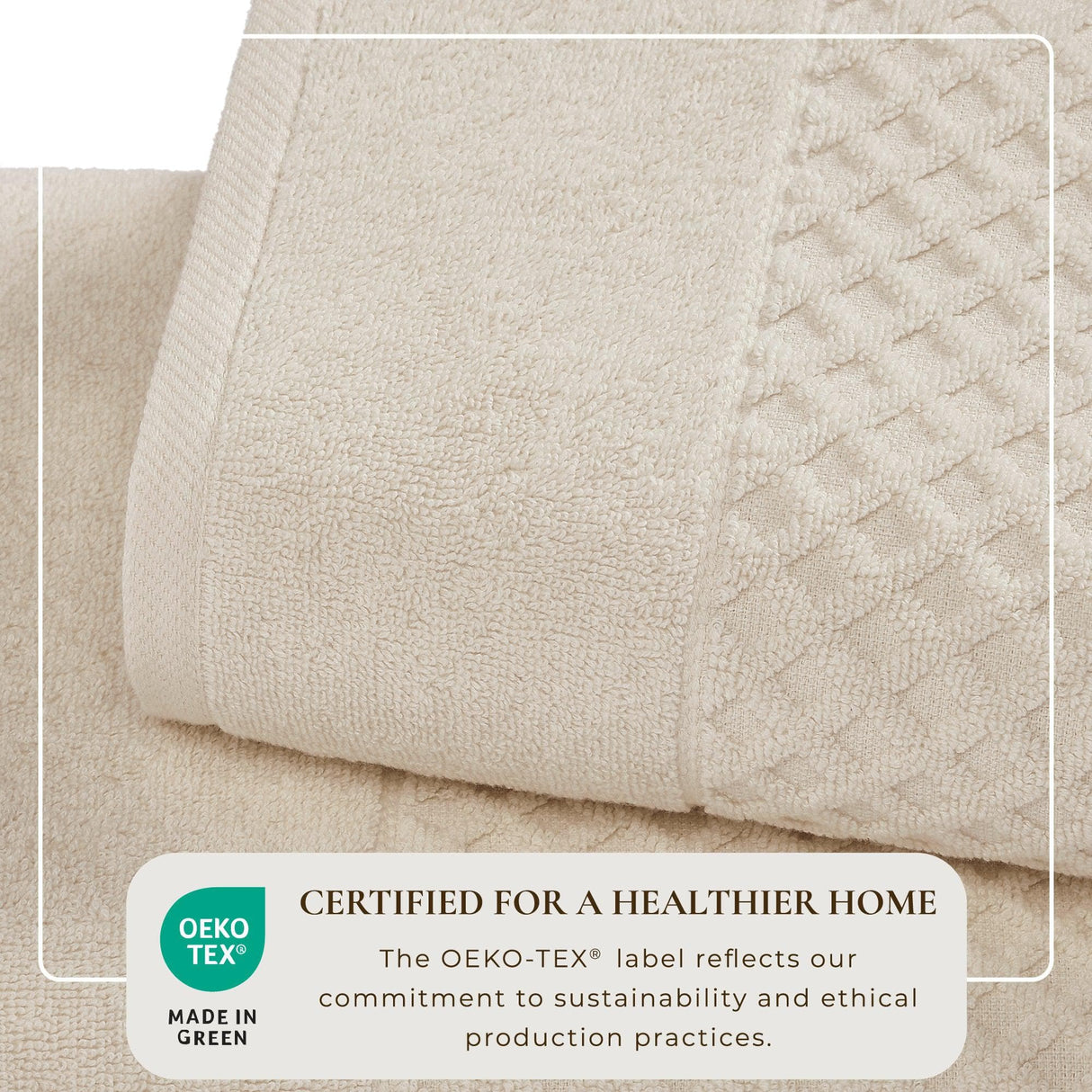 Cotton diamond waffle weave bath towel set - grayson collection