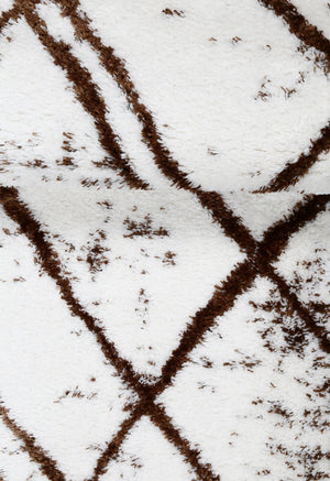 White And Brown Modern Style 5x7 Rug