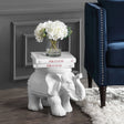 White ceramic garden stool accent - Tuesday Morning - Outdoor Tables