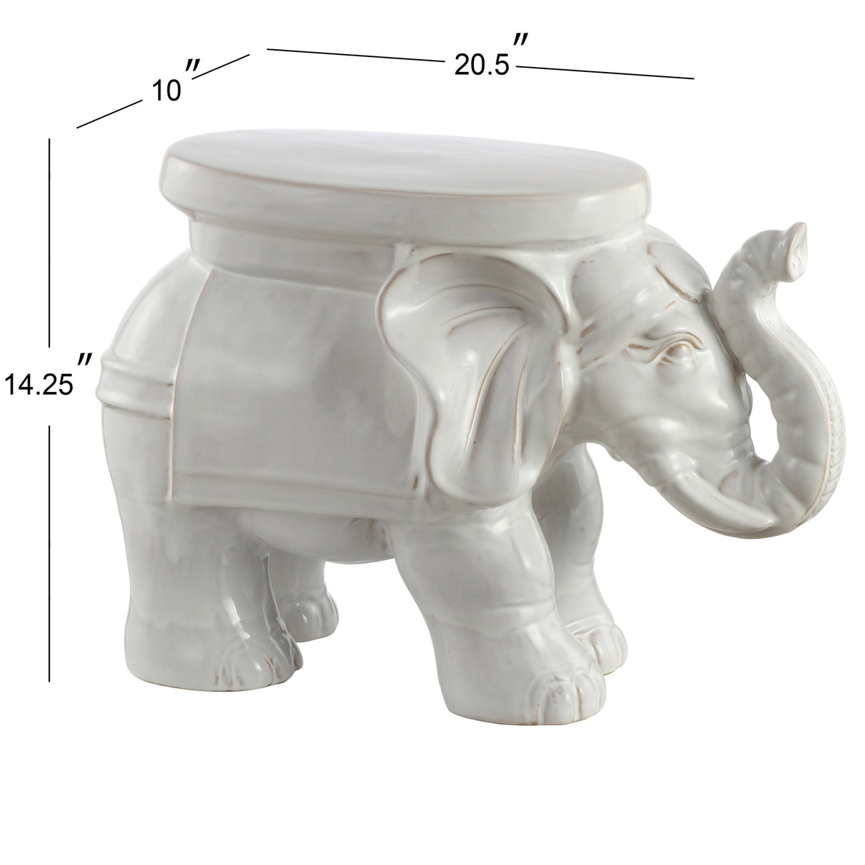 White ceramic garden stool accent - Tuesday Morning - Outdoor Tables