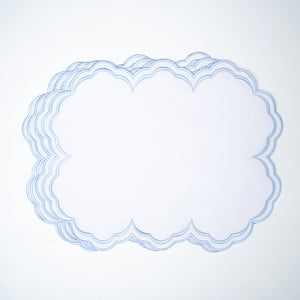 Aquelle White Rectangle Fabric Placemat