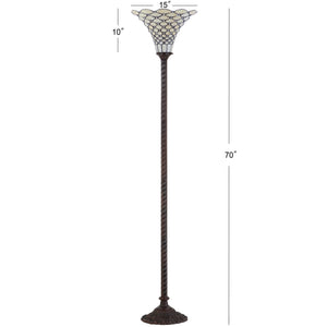 White torchiere led floor lamp - Tuesday Morning - Floor Lamps
