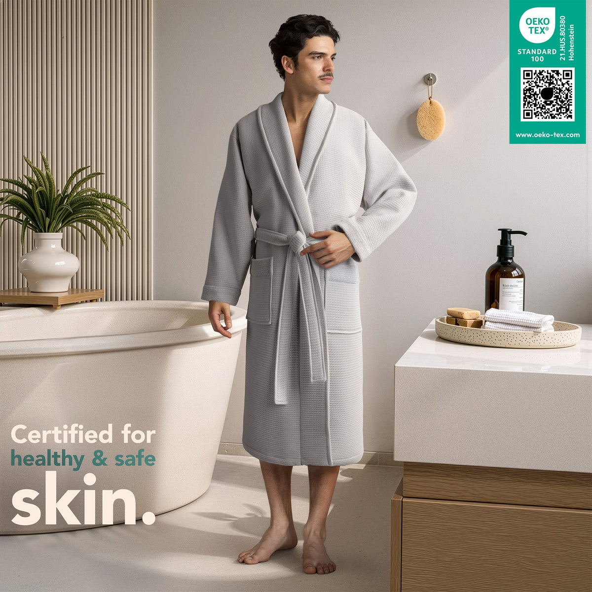 American Soft Linen Luxury Men's 100% Turkish Cotton Bathrobes Wholesale