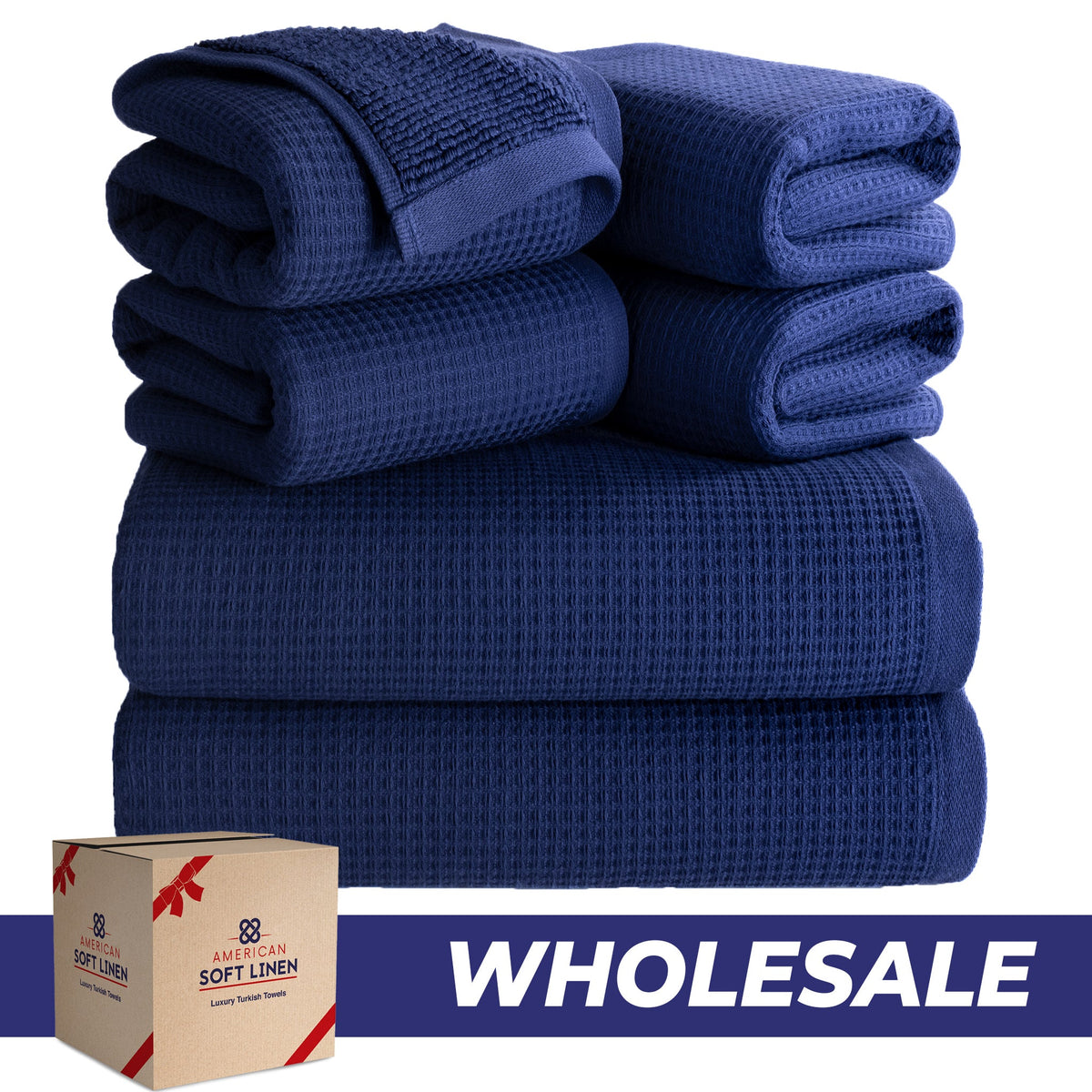 NOLA 6-Piece Turkish Towel Set – 600 GSM 100% Turkish Cotton Wholesale Case Pack of 10