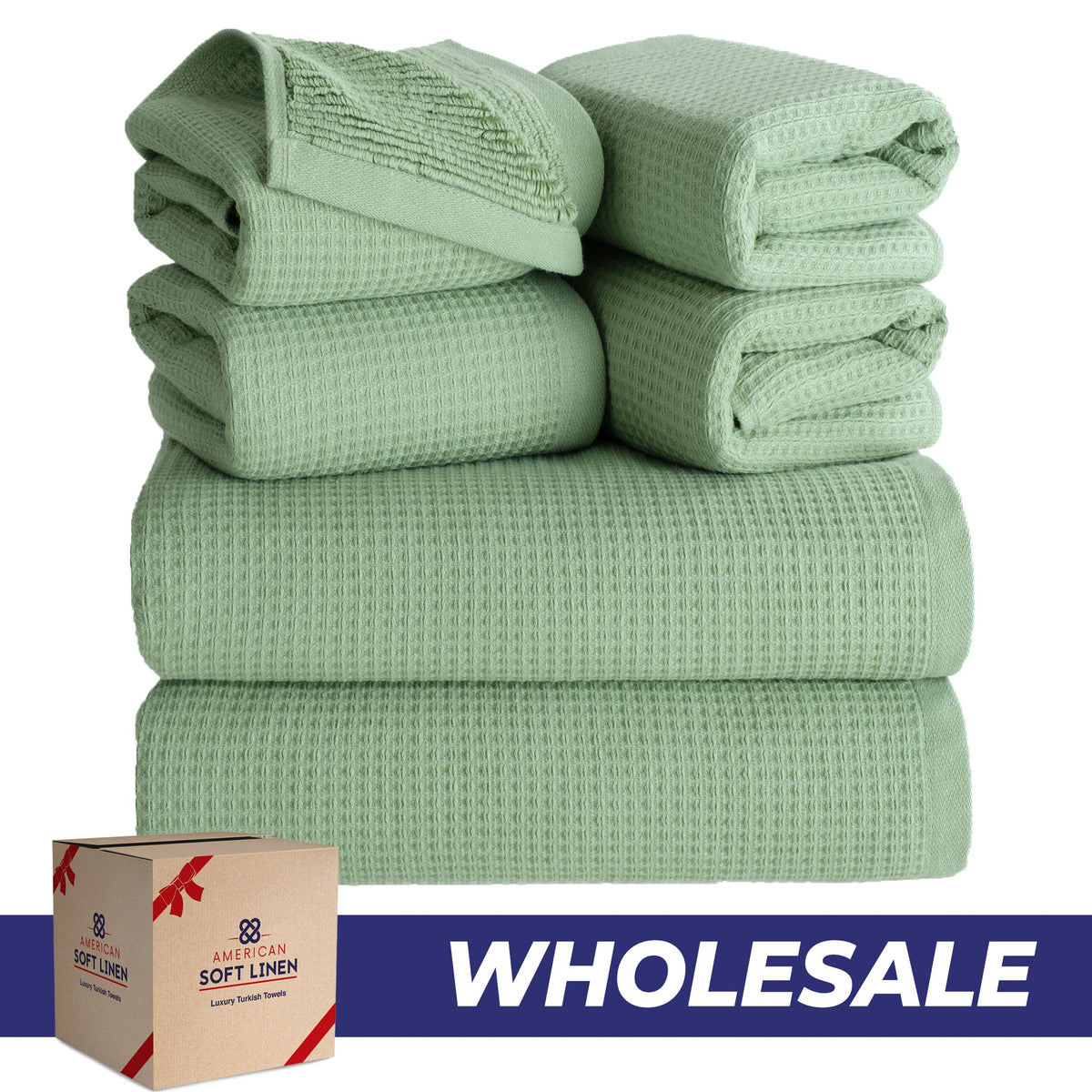 NOLA 6-Piece Turkish Towel Set – 600 GSM 100% Turkish Cotton Wholesale Case Pack of 10