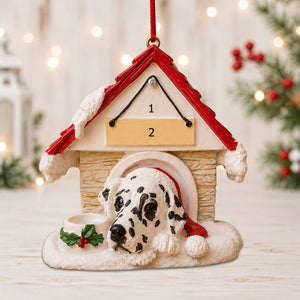 Ceramic Doghouse Ornament - Dalmatian