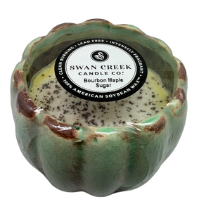 Small Petal Pot Soy Candle - Bourbon Maple Sugar