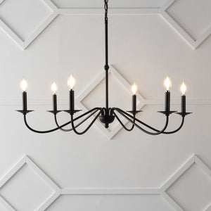 Wicklow 6 - light bohemian farmhouse iron led chandelier - Tuesday Morning - Chandeliers