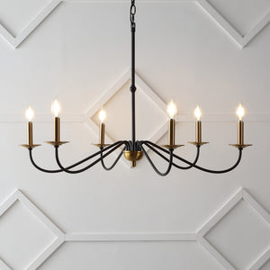 Wicklow 6 - light bohemian farmhouse iron led chandelier - Tuesday Morning - Chandeliers