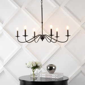 Wicklow 6 - light bohemian farmhouse iron led chandelier - Tuesday Morning - Chandeliers