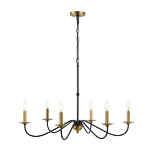 Wicklow 6 - light bohemian farmhouse iron led chandelier - Tuesday Morning - Chandeliers