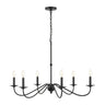 Wicklow 6 - light bohemian farmhouse iron led chandelier - Tuesday Morning - Chandeliers