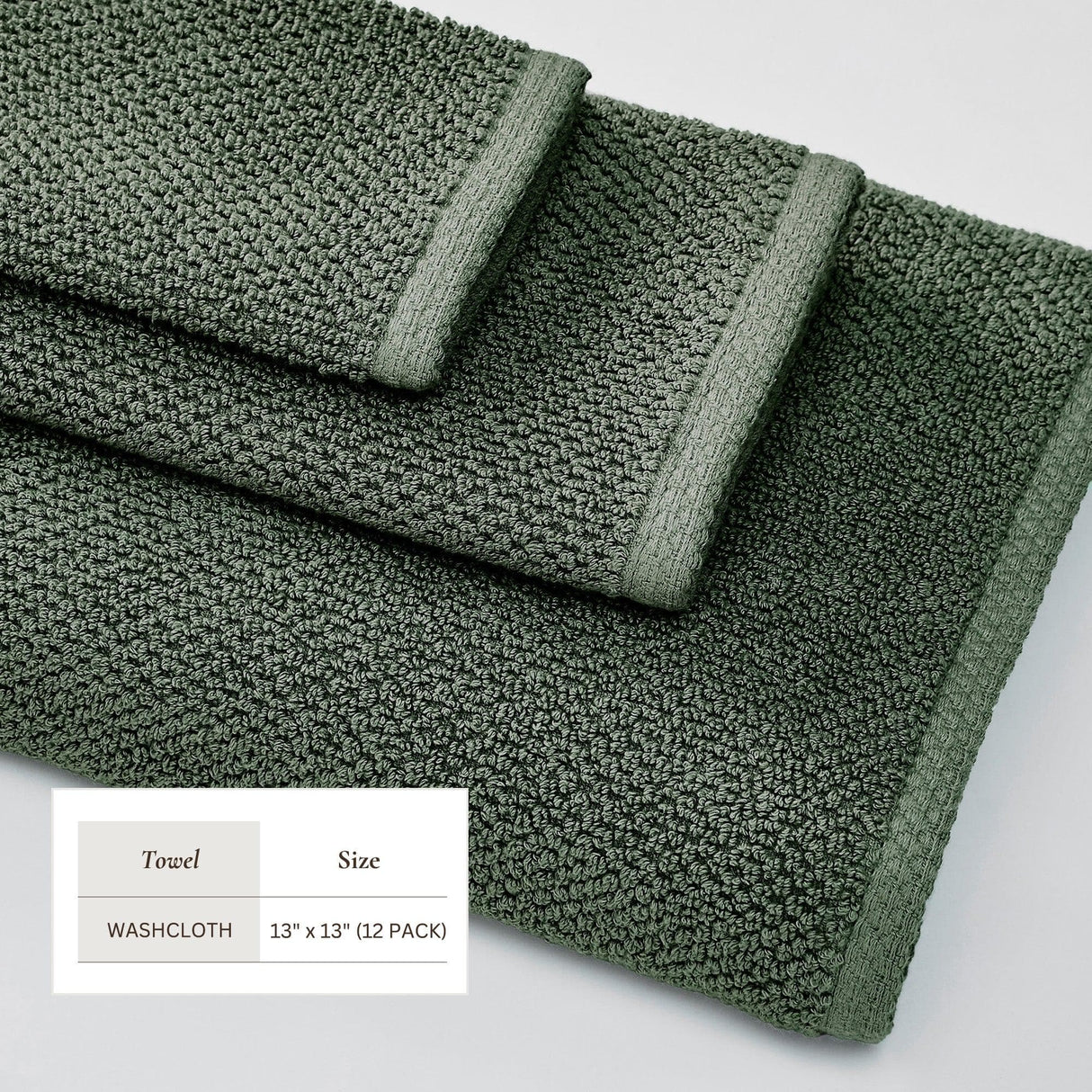 Cotton textured bath towel set - acacia collection