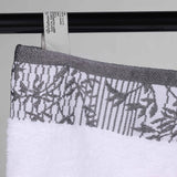 Cotton Floral Jacquard Border Bath Towel Set of 4 - Bath Towel by Superior Brand
