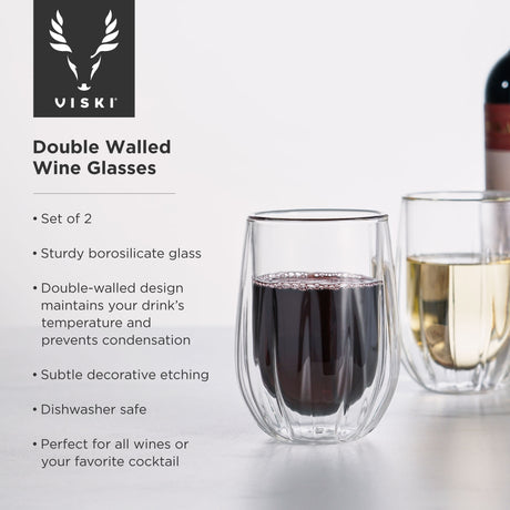 Double walled wine glasses viski®