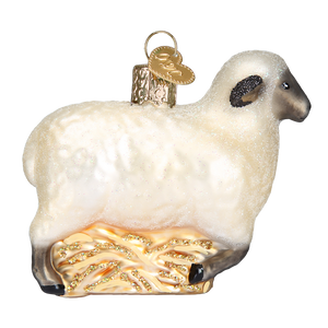 Old World Christmas Sheep Glass Ornament
