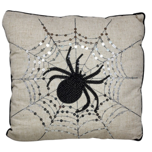 Sparkling Spider Web Pillow