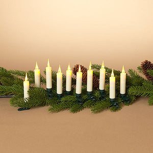 4 Inch LED Clip on Candle - 10 piece Set - White