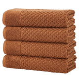 Cotton diamond waffle weave bath towel set - grayson collection