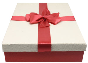 Elegant Rectangular Gift Box - Red X-Large