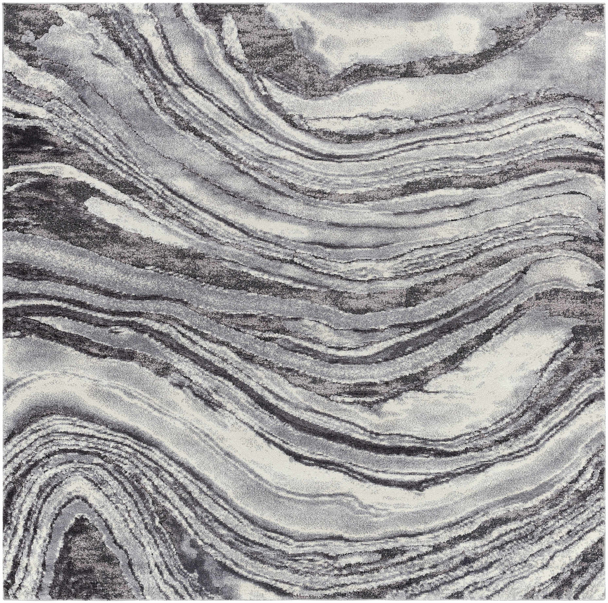 Walloon Gray Marble Thick Rug - Clearance