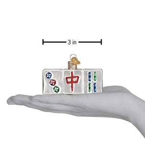 Mahjong Glass Ornament