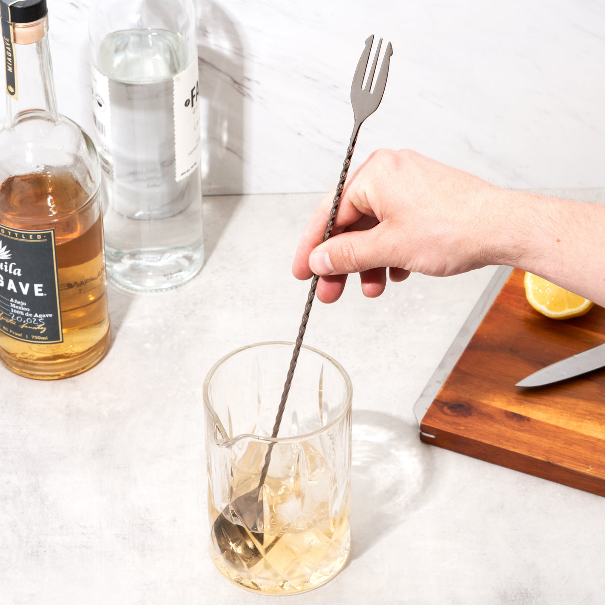 Gunmetal trident barspoon by viski®