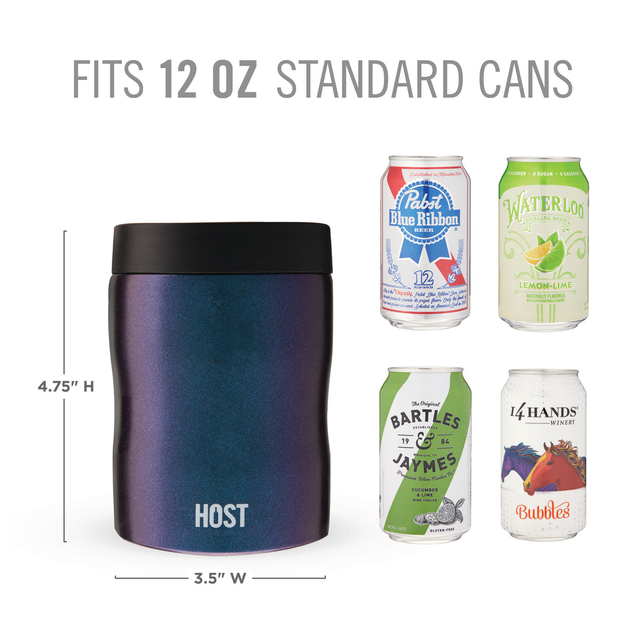 Stay-chill standard can cooler in galaxy black by host®