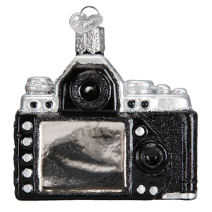 Camera  Glass Ornament