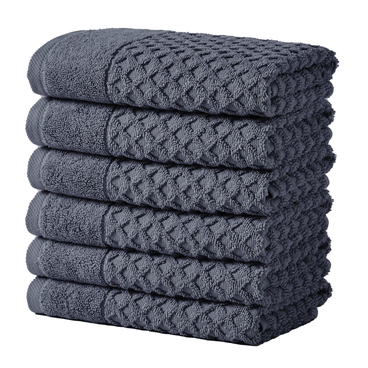 Cotton diamond waffle weave bath towel set - grayson collection