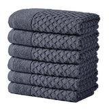 Cotton diamond waffle weave bath towel set - grayson collection