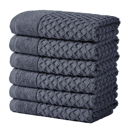 Cotton diamond waffle weave bath towel set - grayson collection