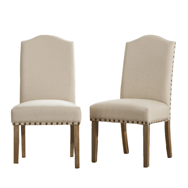 Wolen Upholstered Dining Chair with Nailhead Trim and High Back, Set of 2 - Dining Chairs