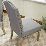 Wolen Upholstered Dining Chair with Nailhead Trim and High Back, Set of 2 - Dining Chairs