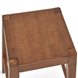 Wood Counter Stool with Armless Design and Footrest, Set of 2 - Counter Stools