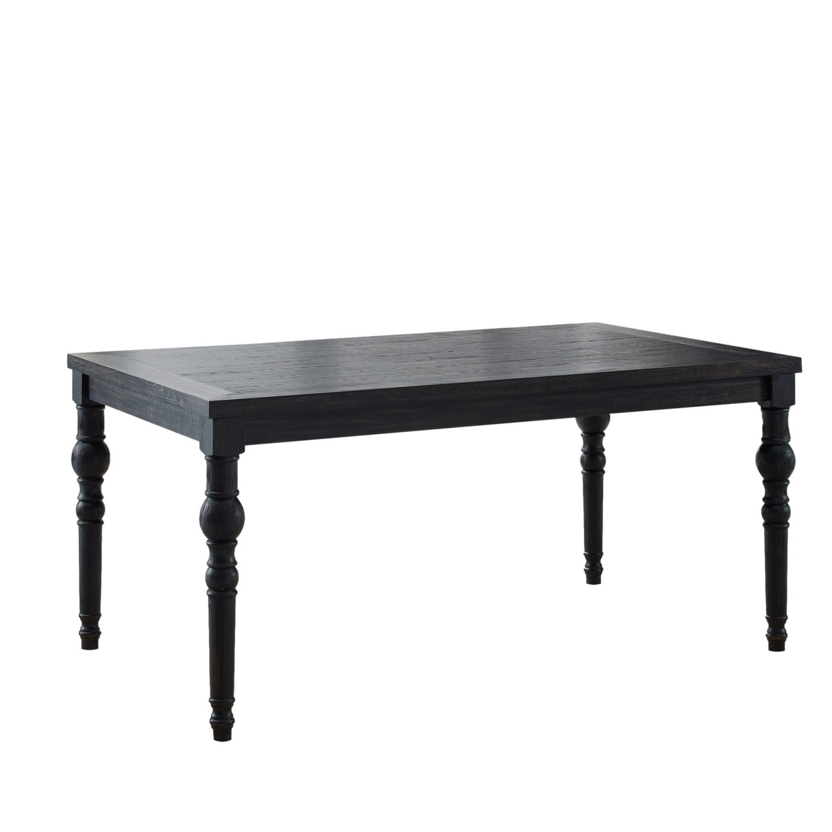 Wood Dining Table with Turned Leg and Rectangle Top - Dining Tables