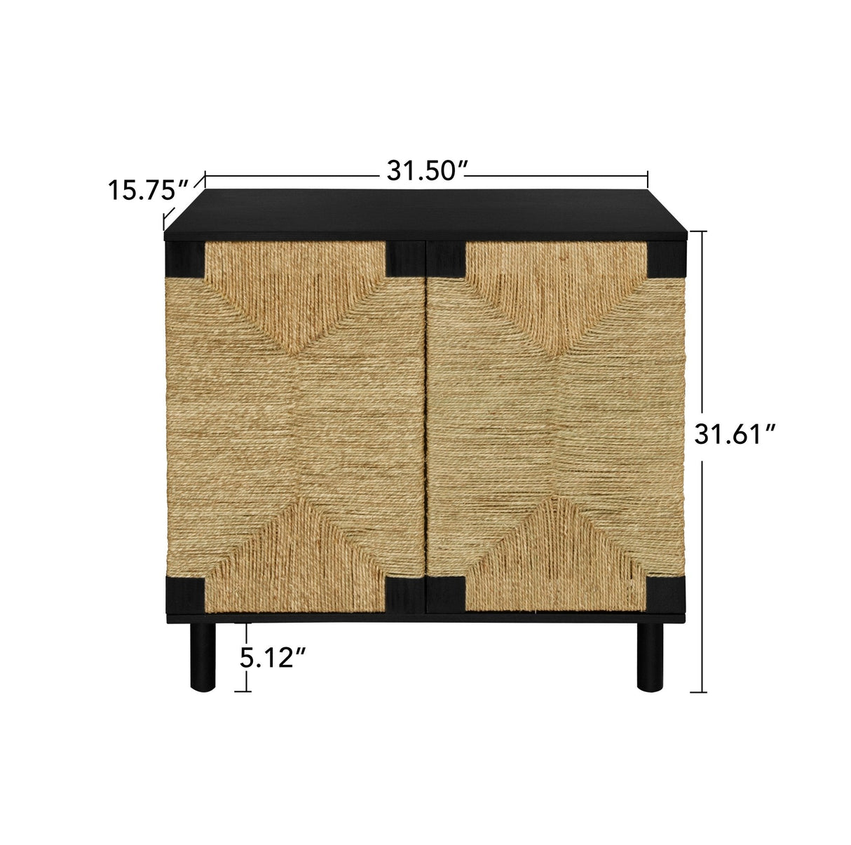 Wood Sideboard with 2 Doors and Adjustable Shelf - Buffets & Sideboards